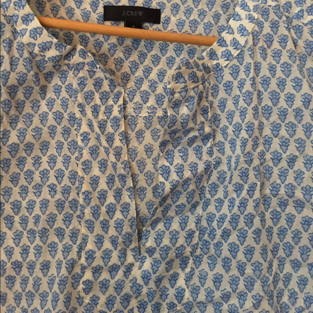 J.Crew tunic, size 8. Blue, white and gold - Picture 2 of 3